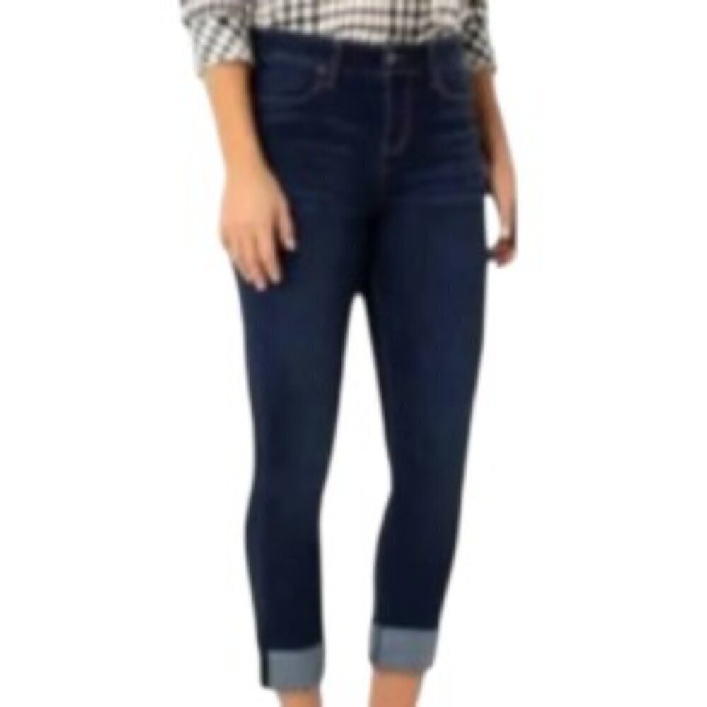 Liverpool The Crop Cuff Jeans in Doheny Dark 28